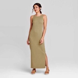 Sleeveless Rib Knit Dress